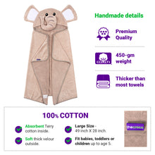 Load image into Gallery viewer, Elephant Premium Hooded Towel