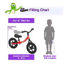 Load image into Gallery viewer, Sturdy (Steel) Balance Bike Red