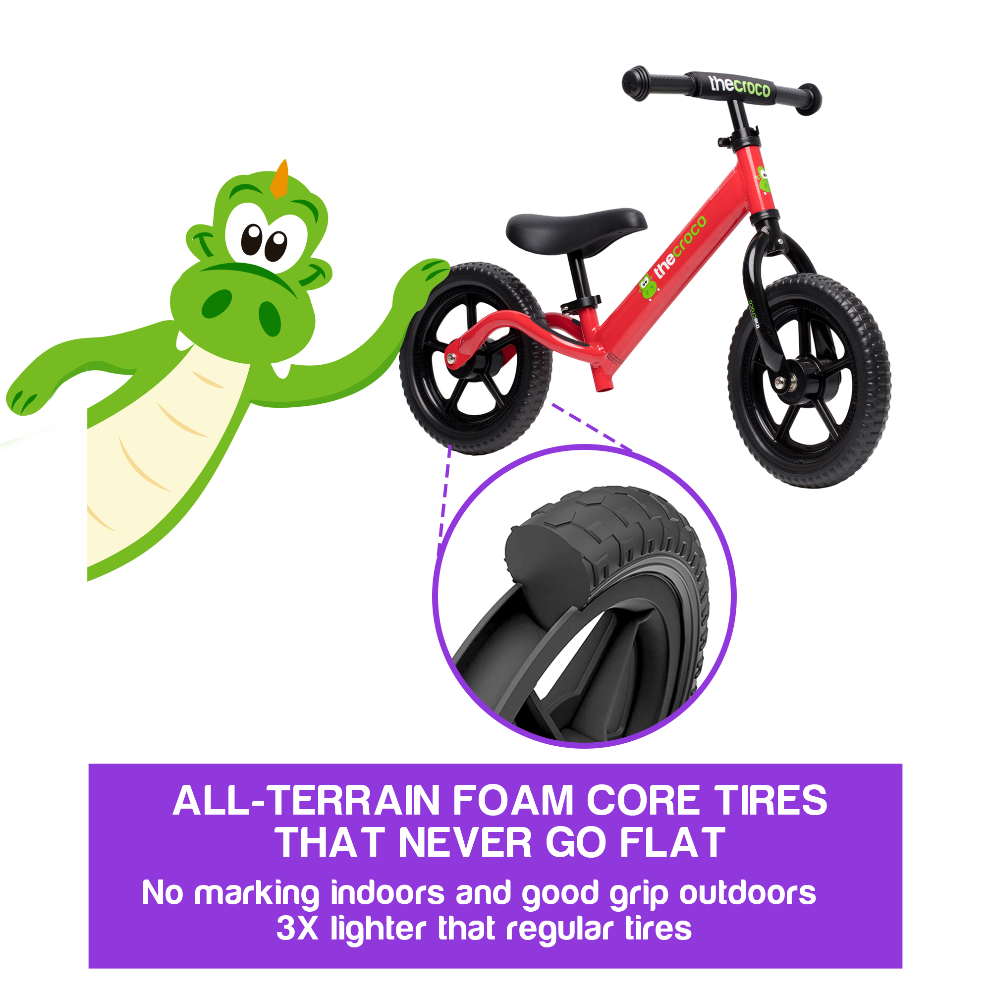 Ultralight Aluminium Balance Bike Red